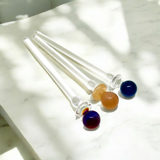 Hand Made Glass Cocktail Stirring Rod